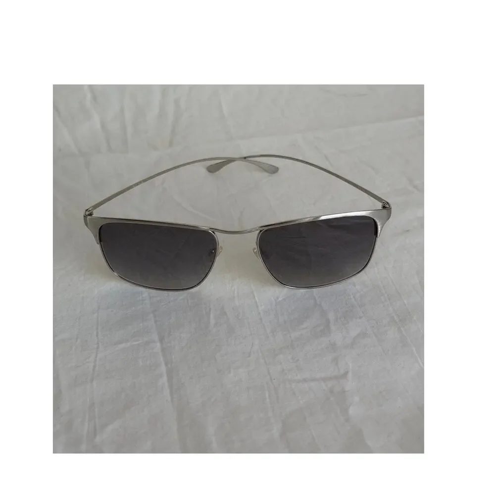 Paul Smith Lanyon Flat Top Aviators PM 4068-S Brushed Silver Frame Mirror Lens
